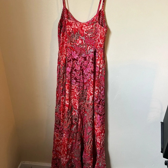 Free People Red Floral Maxi Dress, size XS - Picture 4 of 5